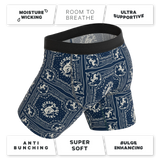 The Wrangle 'Em | Blue Bandana Shinesty x Diamond Cross Ranch Long Leg Ball Hammock® Pouch Underwear With Fly - Shinesty - Flyclothing LLC