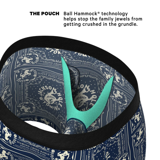 The Wrangle 'Em | Blue Bandana Shinesty x Diamond Cross Ranch Ball Hammock® Pouch Underwear With Fly - Shinesty - Flyclothing LLC
