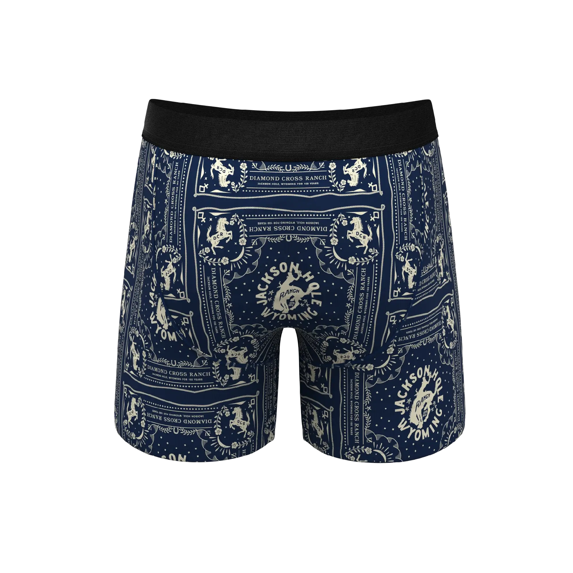 The Wrangle 'Em | Blue Bandana Shinesty x Diamond Cross Ranch Ball Hammock® Pouch Underwear With Fly - Shinesty - Flyclothing LLC