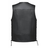 Wrangler - Men's Ultra Leather Motorcycle Vest - Unik Just for Bikers - Flyclothing LLC