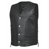 Wrangler - Men's Ultra Leather Motorcycle Vest - Unik Just for Bikers - Flyclothing LLC