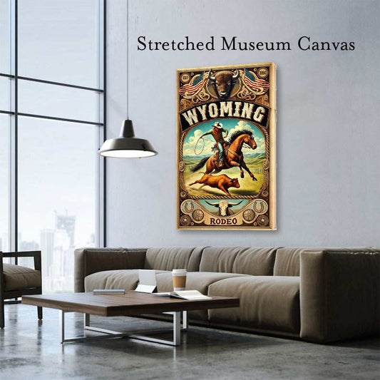 Black Market Art Company Wyoming Rodeo Poster & Art Print / Wall Art / Western Decor Print - Black Market Art Company - Flyclothing LLC