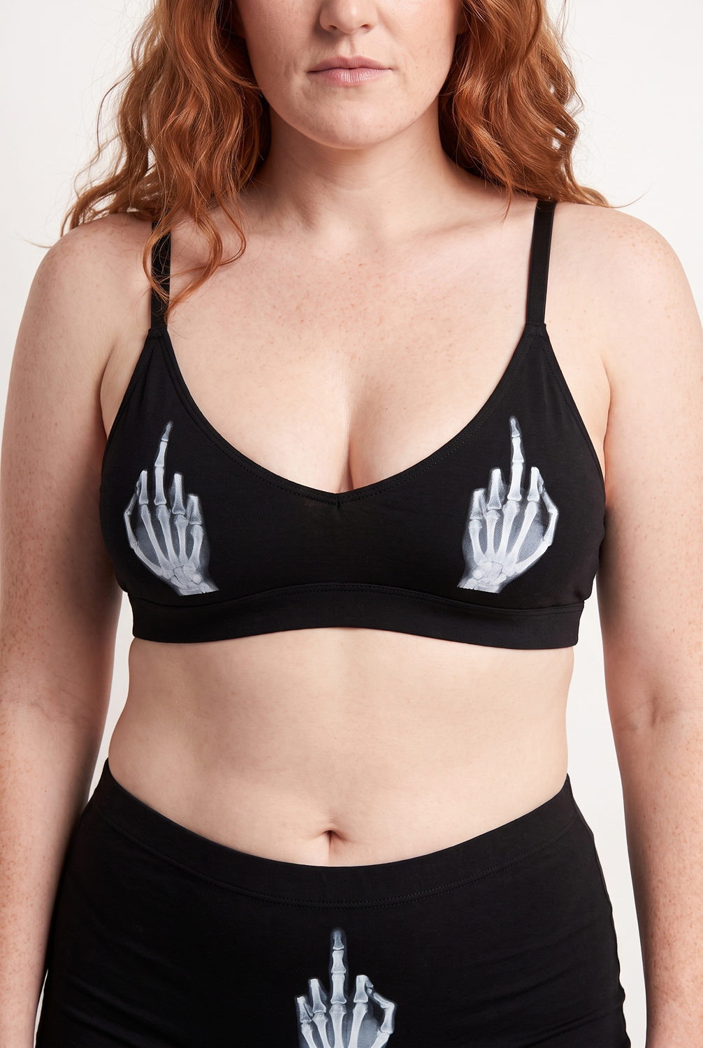 The XXX Ray | Middle Finger X Ray Boob Hammock™ Plunge Bralette