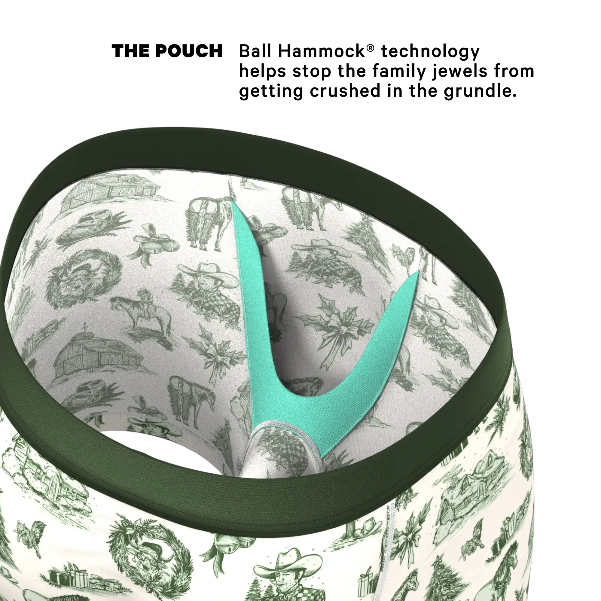 The Western Wonderland | Western Toile Ball Hammock® Pouch Underwear - Shinesty - Flyclothing LLC