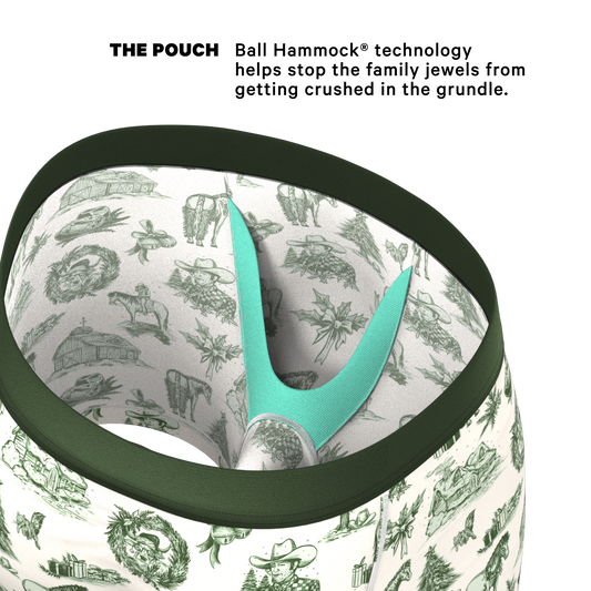 The Xmas In Texas | Western Toile Ball Hammock® Pouch Underwear