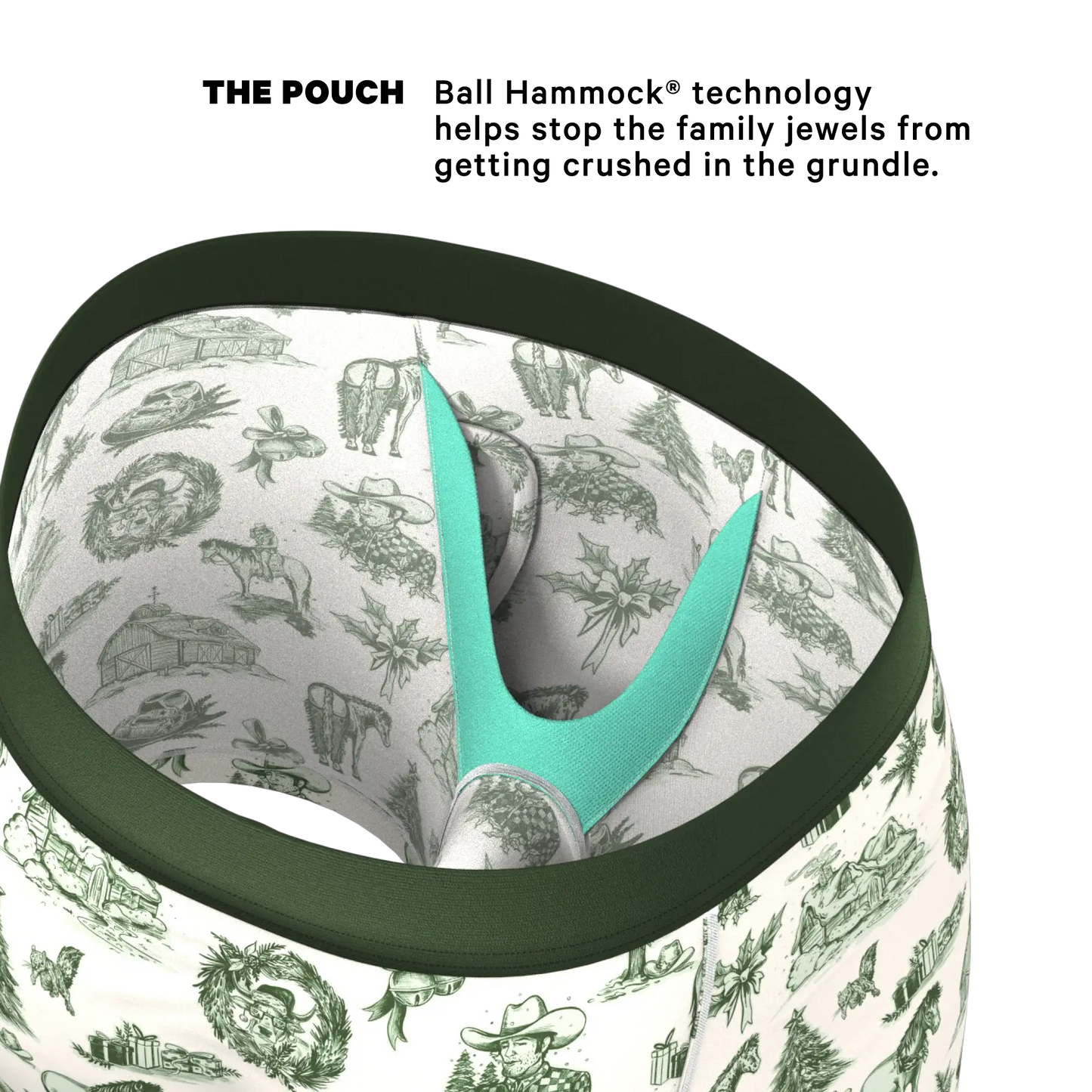 The Western Wonderland | Western Toile Ball Hammock® Pouch Underwear With Fly - Shinesty - Flyclothing LLC