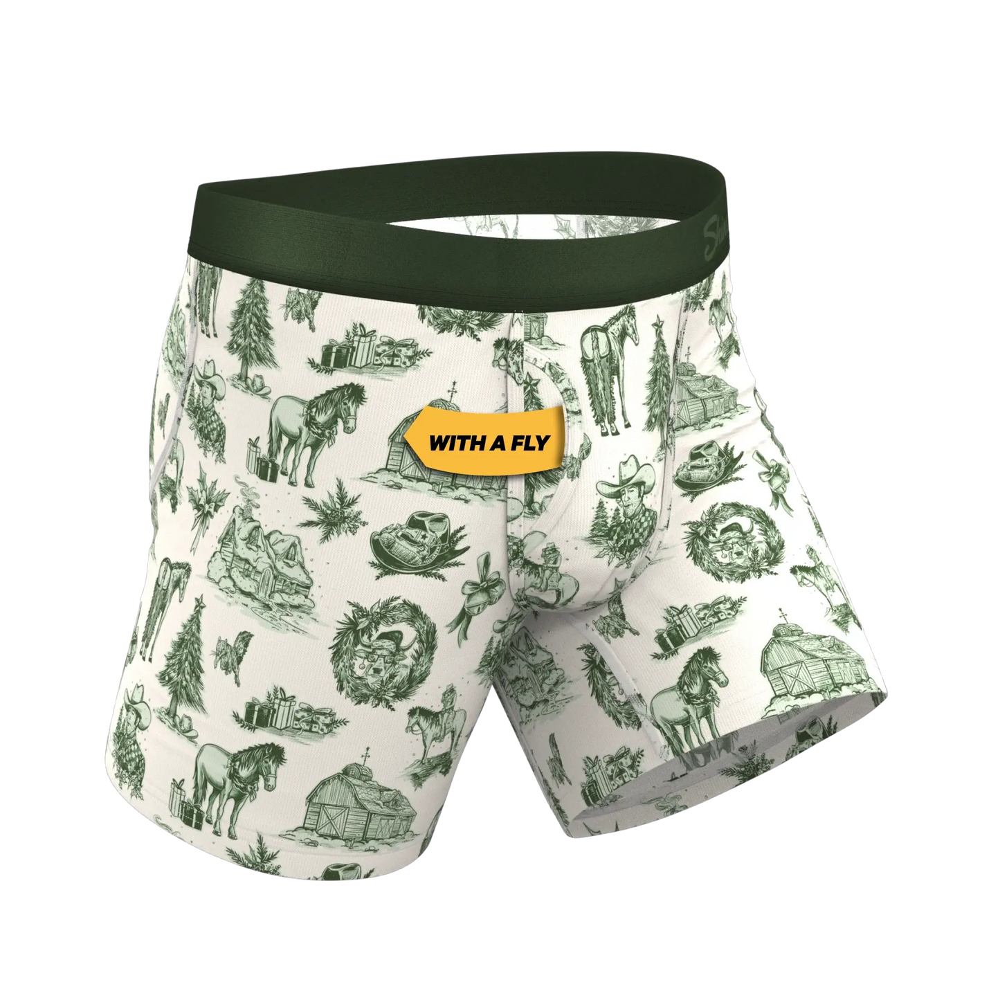 The Western Wonderland | Western Toile Ball Hammock® Pouch Underwear With Fly - Shinesty - Flyclothing LLC