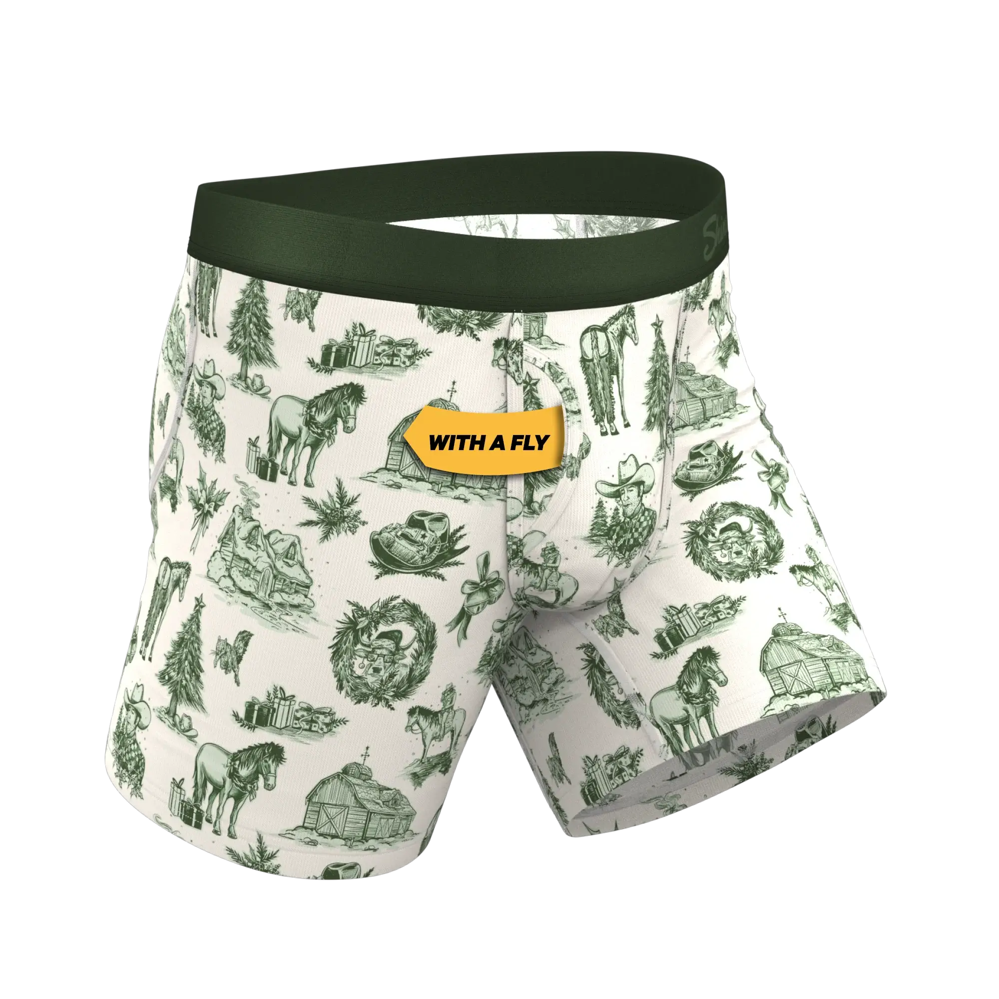 The Western Wonderland | Western Toile Ball Hammock® Pouch Underwear With Fly - Shinesty - Flyclothing LLC