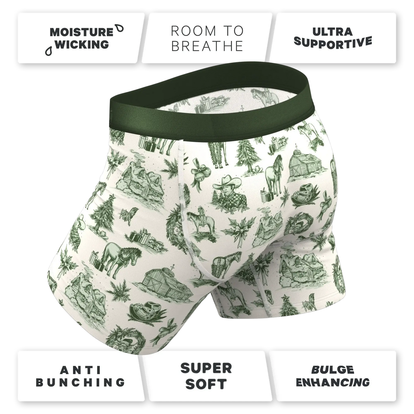 The Western Wonderland | Western Toile Ball Hammock® Pouch Underwear With Fly - Shinesty - Flyclothing LLC