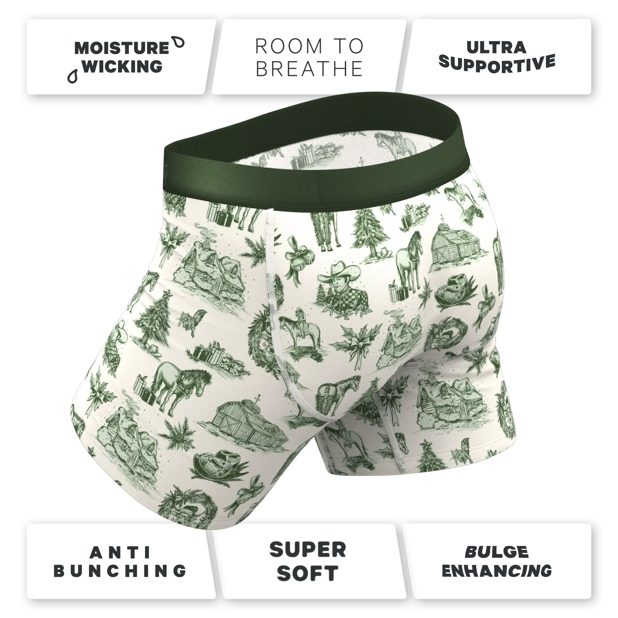 The Western Wonderland | Western Toile Ball Hammock® Pouch Underwear With Fly - Shinesty - Flyclothing LLC