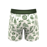 The Xmas In Texas | Western Toile Ball Hammock® Pouch Underwear With Fly