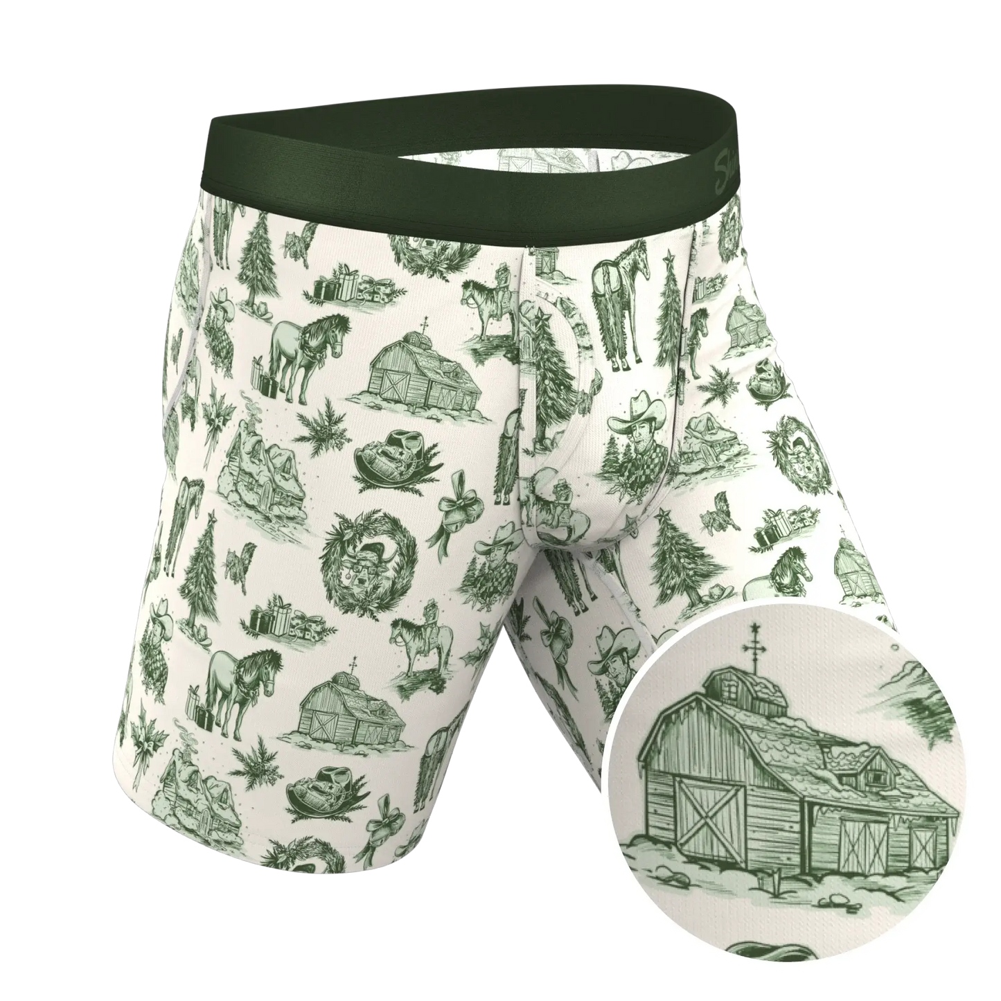 The Western Wonderland | Western Toile Long Leg Ball Hammock® Pouch Underwear With Fly - Shinesty - Flyclothing LLC