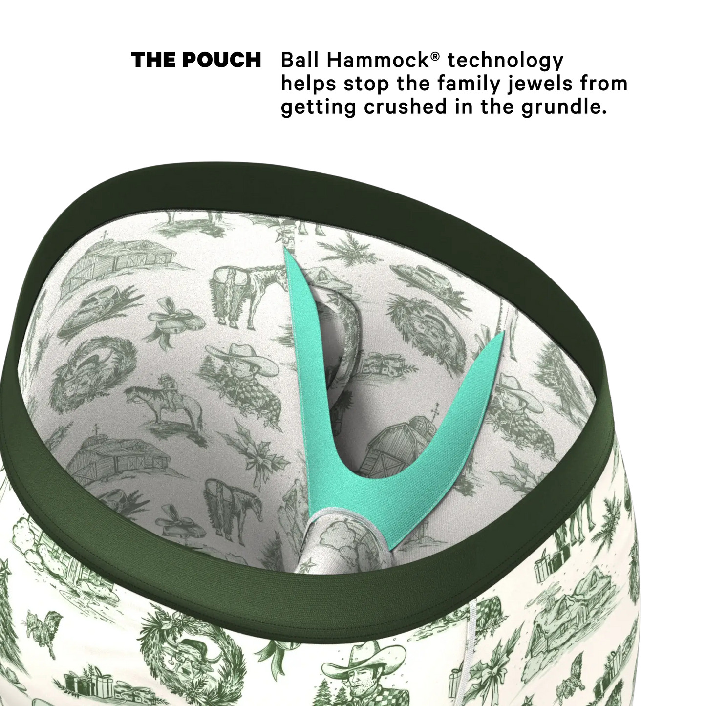 The Western Wonderland | Western Toile Long Leg Ball Hammock® Pouch Underwear With Fly - Shinesty - Flyclothing LLC