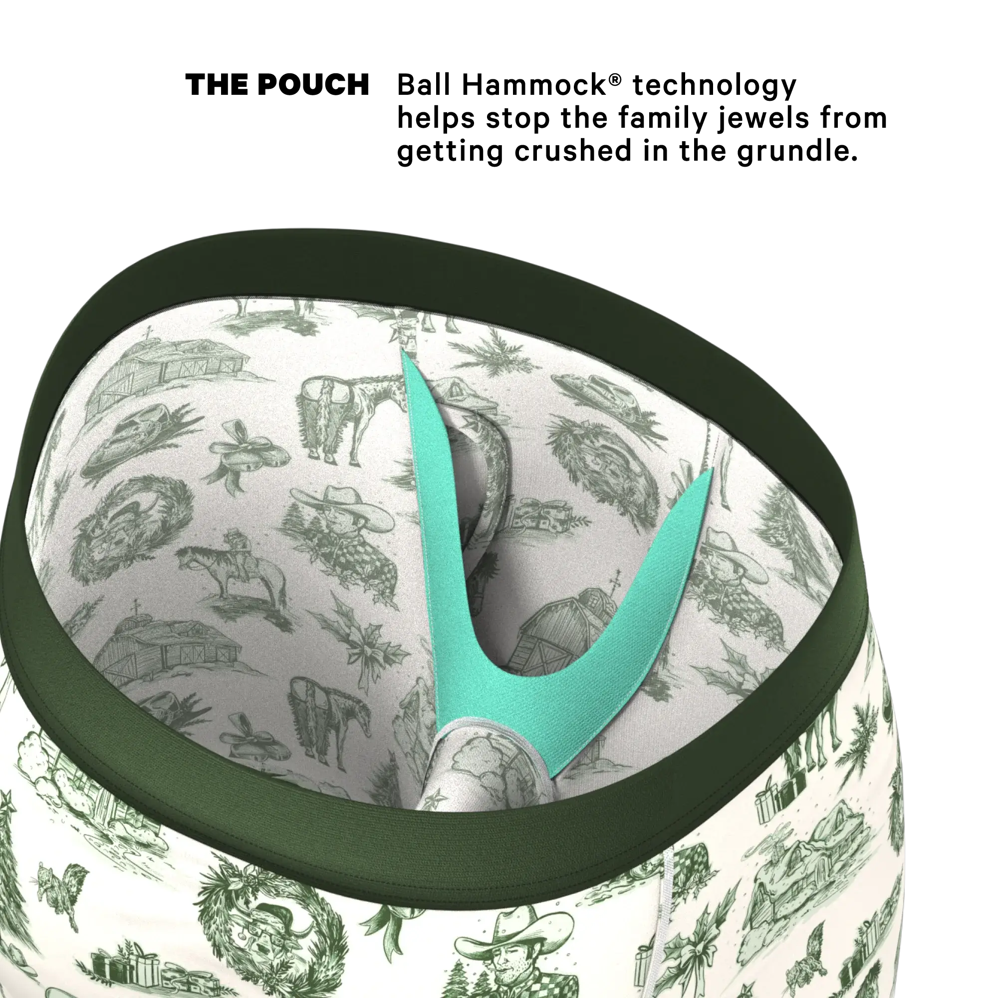 The Western Wonderland | Western Toile Long Leg Ball Hammock® Pouch Underwear With Fly - Shinesty - Flyclothing LLC
