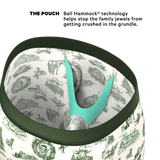 The Xmas In Texas | Western Toile Long Leg Ball Hammock® Pouch Underwear With Fly