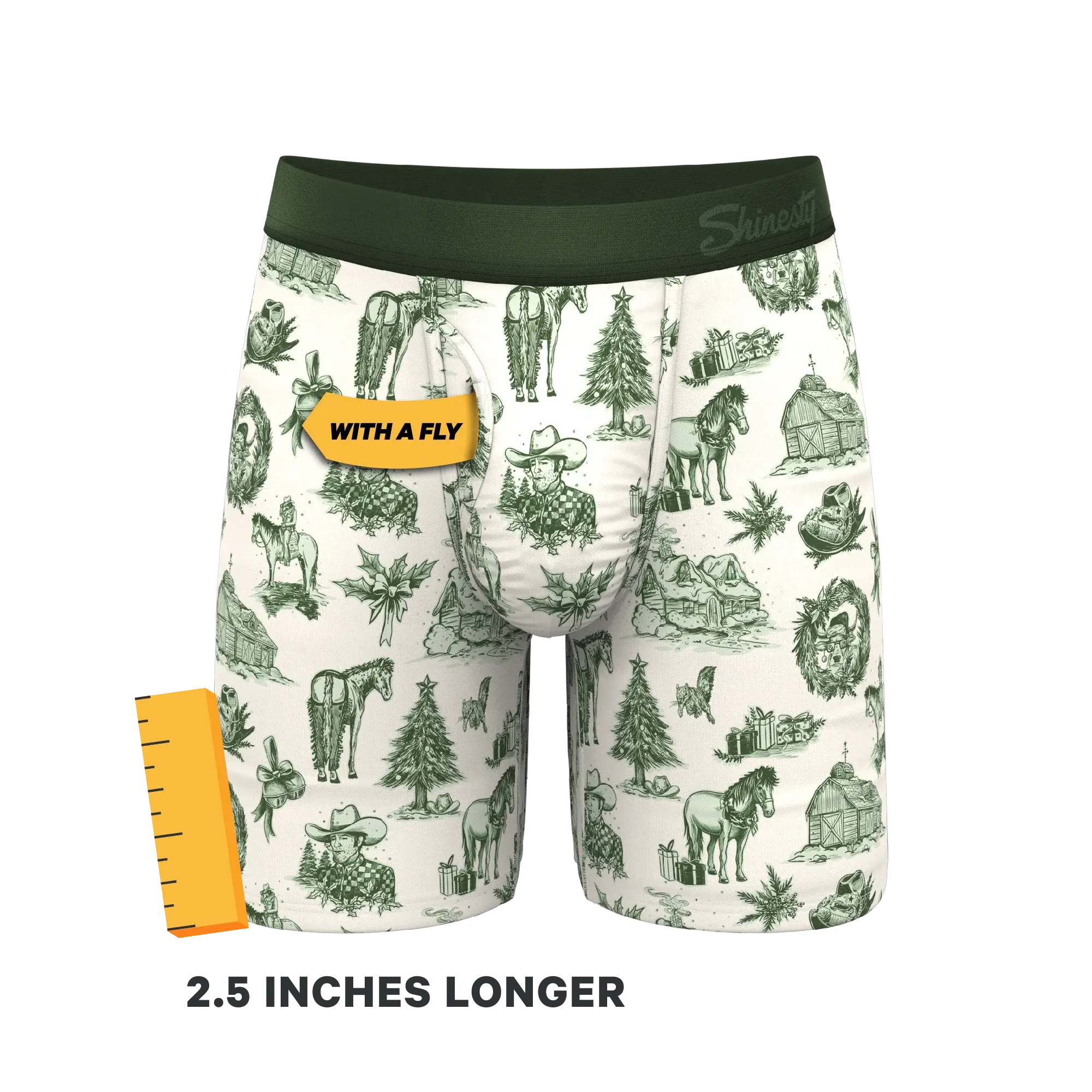 The Western Wonderland | Western Toile Long Leg Ball Hammock® Pouch Underwear With Fly - Shinesty - Flyclothing LLC