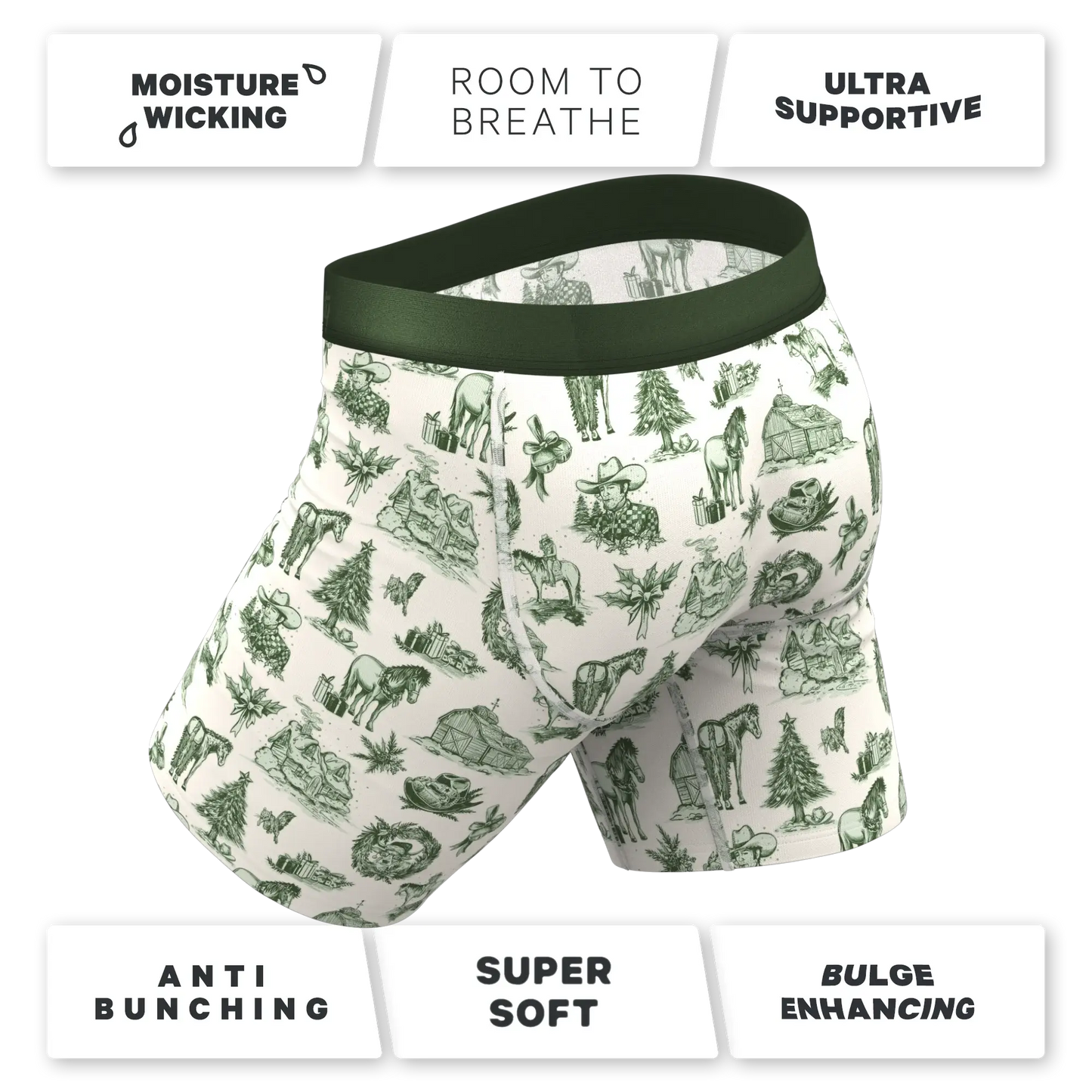 The Western Wonderland | Western Toile Long Leg Ball Hammock® Pouch Underwear With Fly - Shinesty - Flyclothing LLC