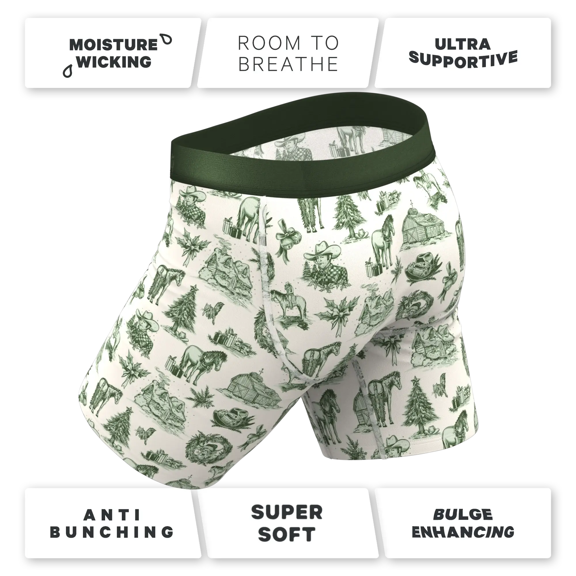 The Western Wonderland | Western Toile Long Leg Ball Hammock® Pouch Underwear With Fly - Shinesty - Flyclothing LLC