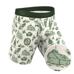 The Xmas In Texas | Western Toile Long Leg Ball Hammock® Pouch Underwear With Fly