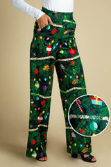 The Christmas Tree Camo | Womens Christmas Tree Print Pant - Shinesty