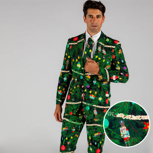 The Christmas Tree Camo | Mens Christmas Tree Print Suit - Shinesty