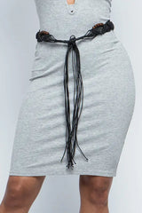 Bohemian Braided Bead Belt - Boho Clothing and Accessories - Flyclothing LLC