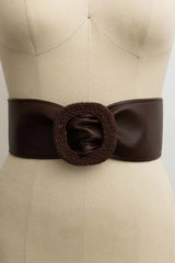 Sleek Faux Leather Belt – Minimalist Trackline Design⚡
