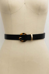 Tortoiseshell O-Ring Belt – Retro-Chic Adjustable Strap