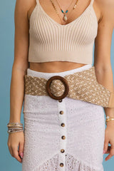 Bohemian Wide Natural Jute Waist Belt - Boho Clothing and Accessories - Flyclothing LLC