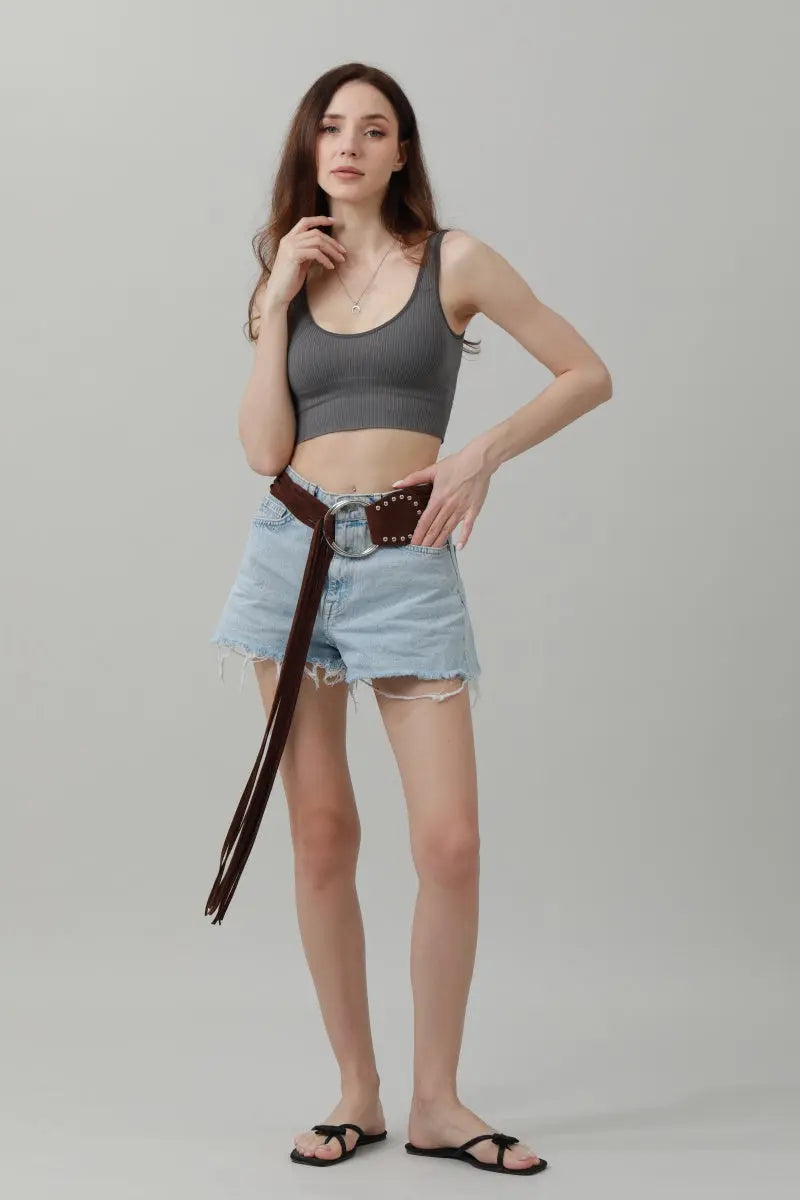 Long Fringe Waist Cincher – Vintage Draped Sash Belt 🌟🤠 - Boho Clothing and Accessories - Flyclothing LLC