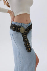 Classic Western Leather Belt – Vintage Cowboy Style ⚜️🤠 - Boho Clothing and Accessories - Flyclothing LLC