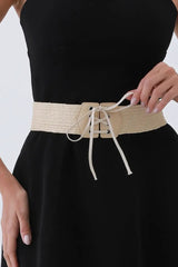 Adjustable Bow Belt – Stretchy Woven Waistband🌸✨