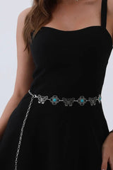 Boho Butterfly Chain Belt – Vintage Western Waist Accent🦋