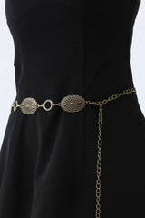 Western Chain Link Belt – Edgy Oval & O-Ring Buckle🤠⛓️