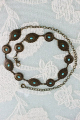 Bohemian Turquoise Waist Chain – Geometric Link Belt💎 - Boho Clothing and Accessories - Flyclothing LLC