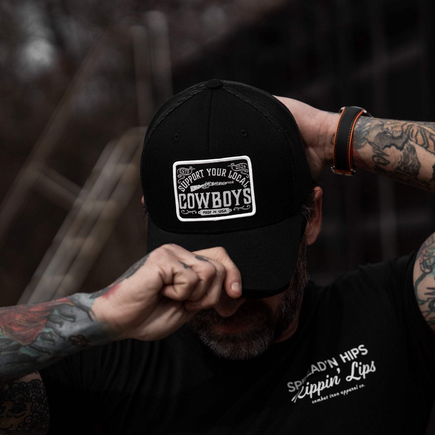 Support Your Local Cowboys Patch Snapback Hat - DIRTY COWBOY USA - Flyclothing LLC