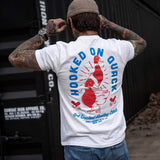 Hooked On Quack Duck Hunting Club Men's T-Shirt - DIRTY COWBOY USA - Flyclothing LLC