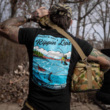 Spreadin' Hips & Rippin' Lips Fishing Club Men's T-Shirt - DIRTY COWBOY USA - Flyclothing LLC