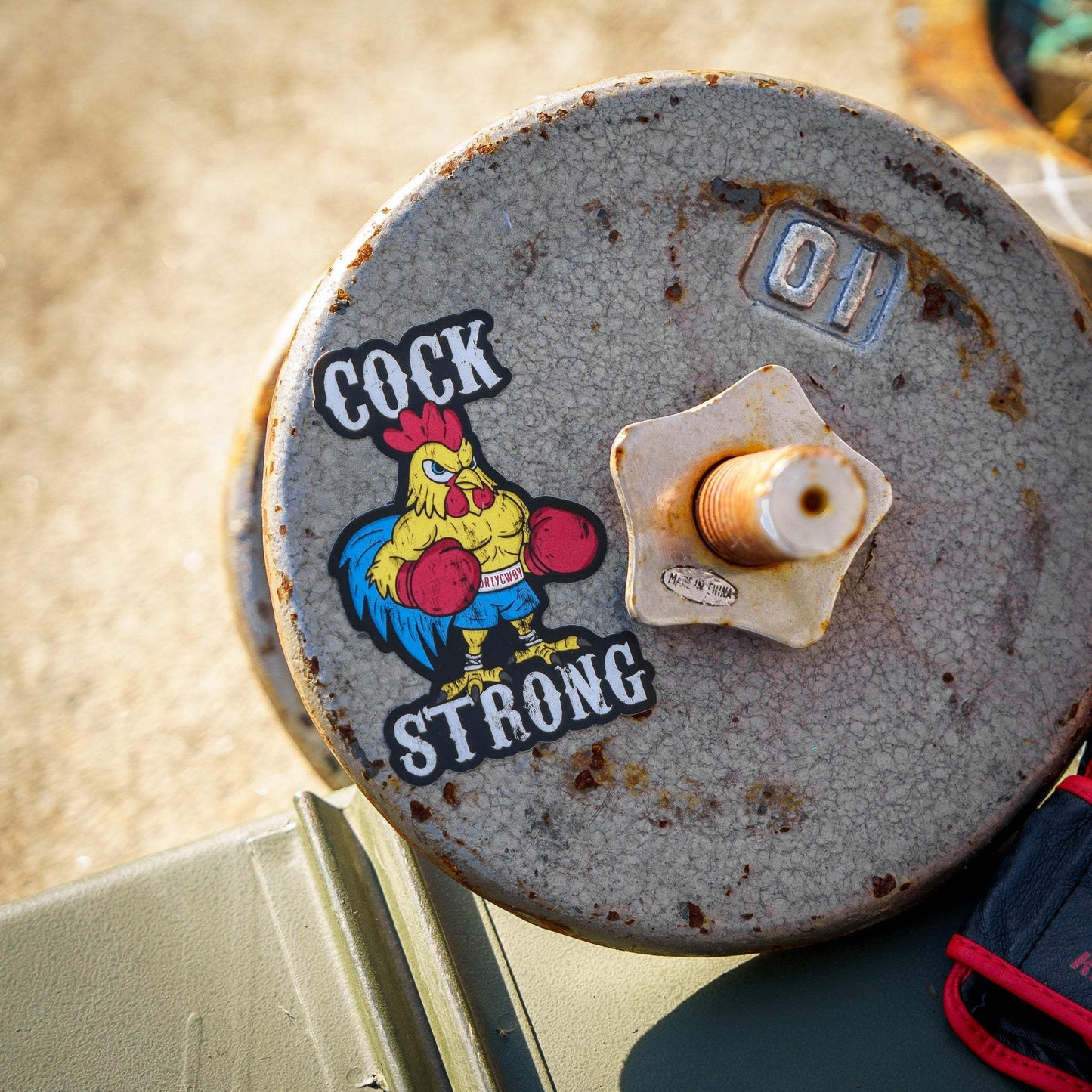 Cock Strong Boxing Chicken Decal - DIRTY COWBOY USA - Flyclothing LLC