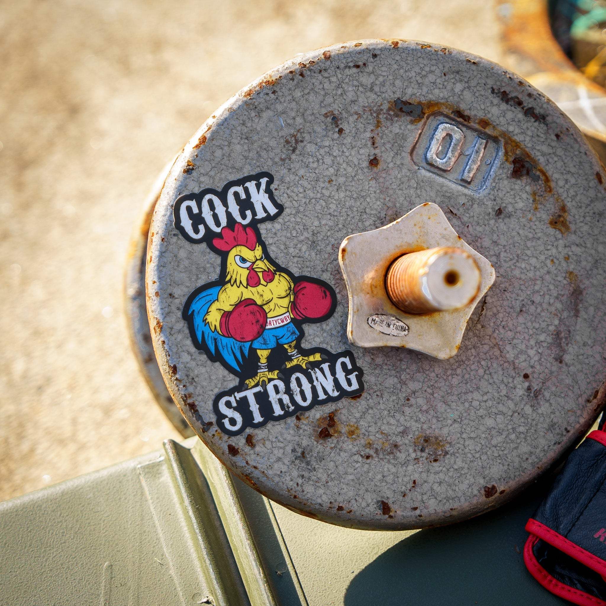 Cock Strong Boxing Chicken Decal - DIRTY COWBOY USA - Flyclothing LLC