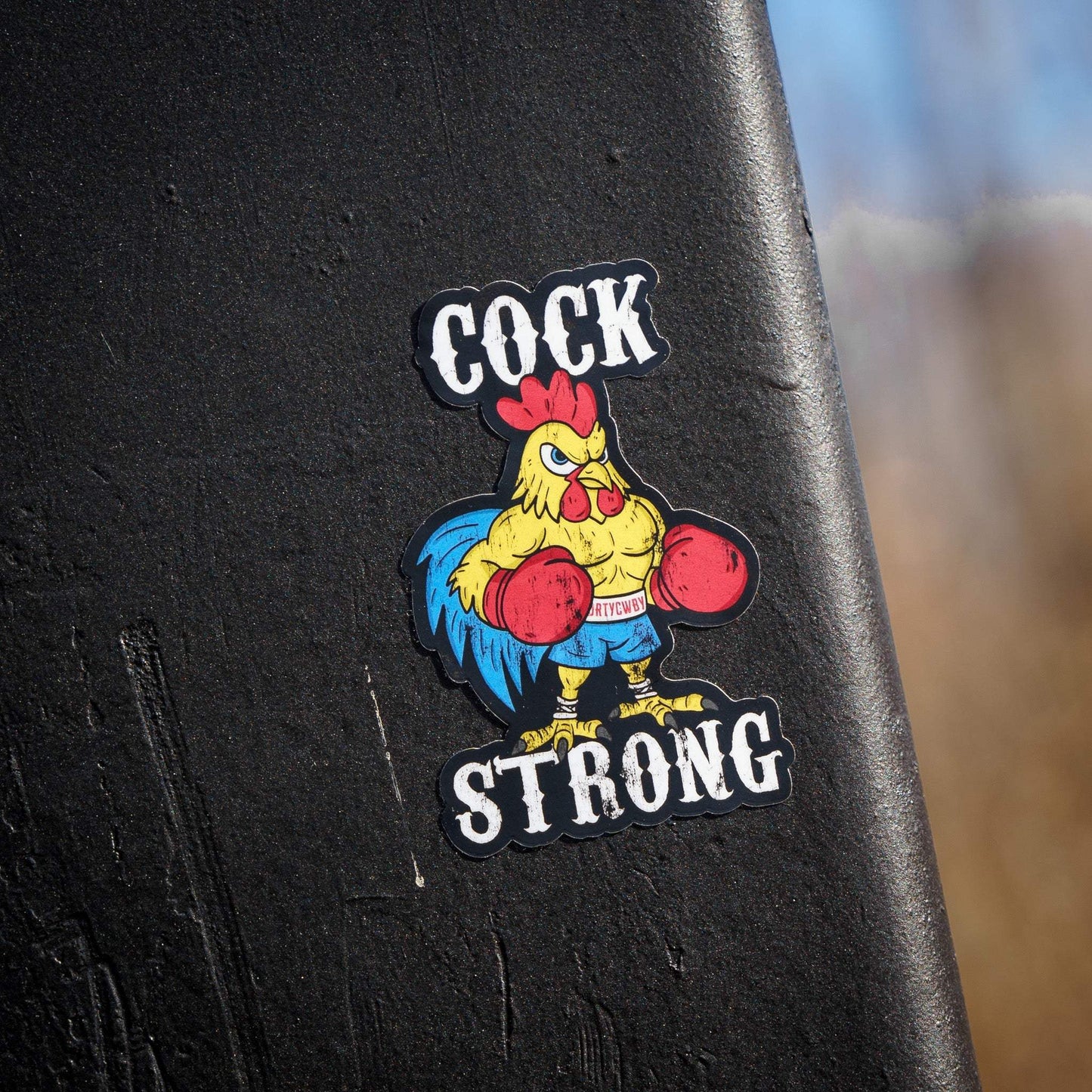 Cock Strong Boxing Chicken Decal - DIRTY COWBOY USA - Flyclothing LLC