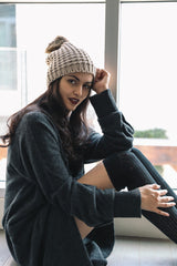Cute Textured Pom Beanie