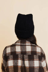 Chill Vibes Soft Ribbed Square Top Beanie - Boho Clothing and Accessories - Flyclothing LLC