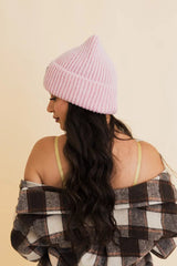 Chill Vibes Soft Ribbed Square Top Beanie - Boho Clothing and Accessories - Flyclothing LLC