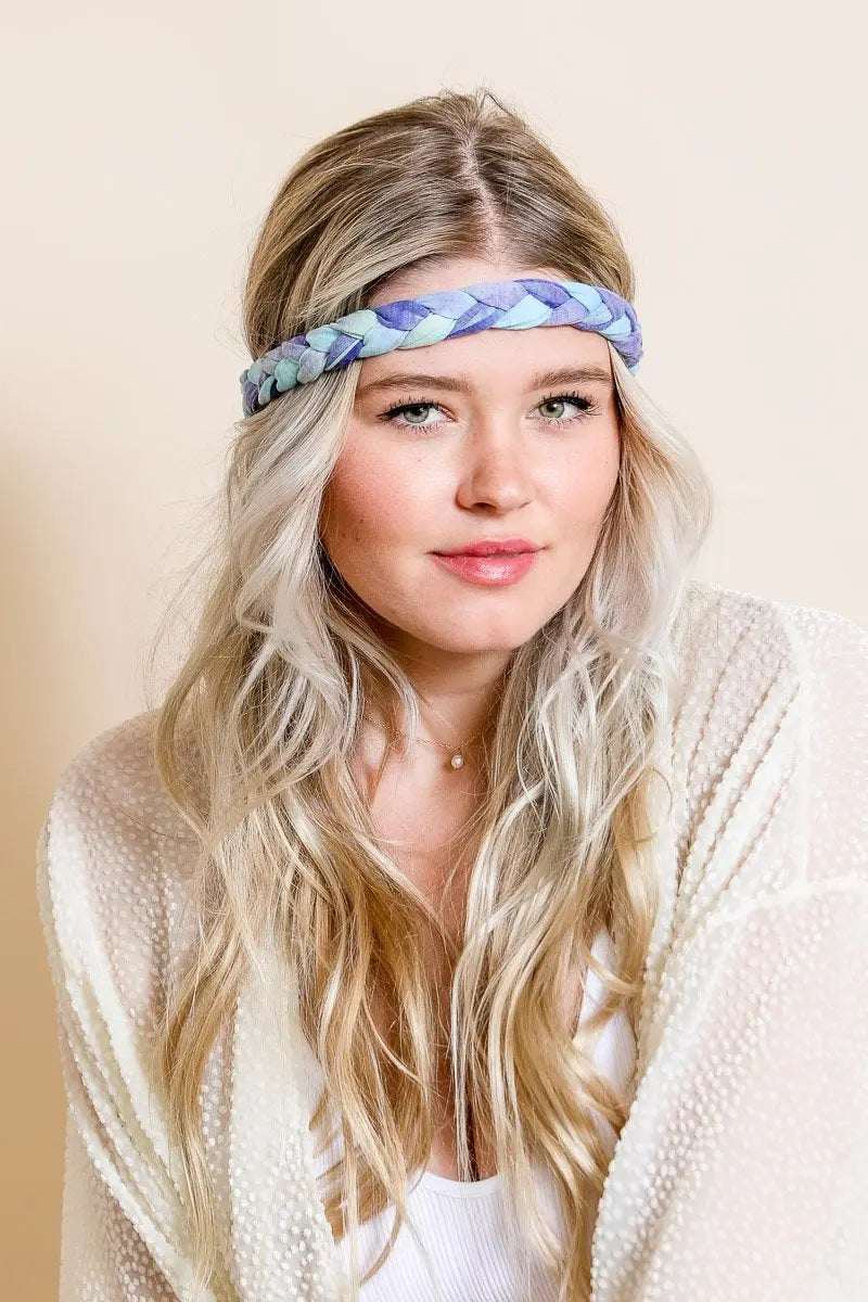 Braided Tie-Dye Headband - Boho Clothing and Accessories - Flyclothing LLC