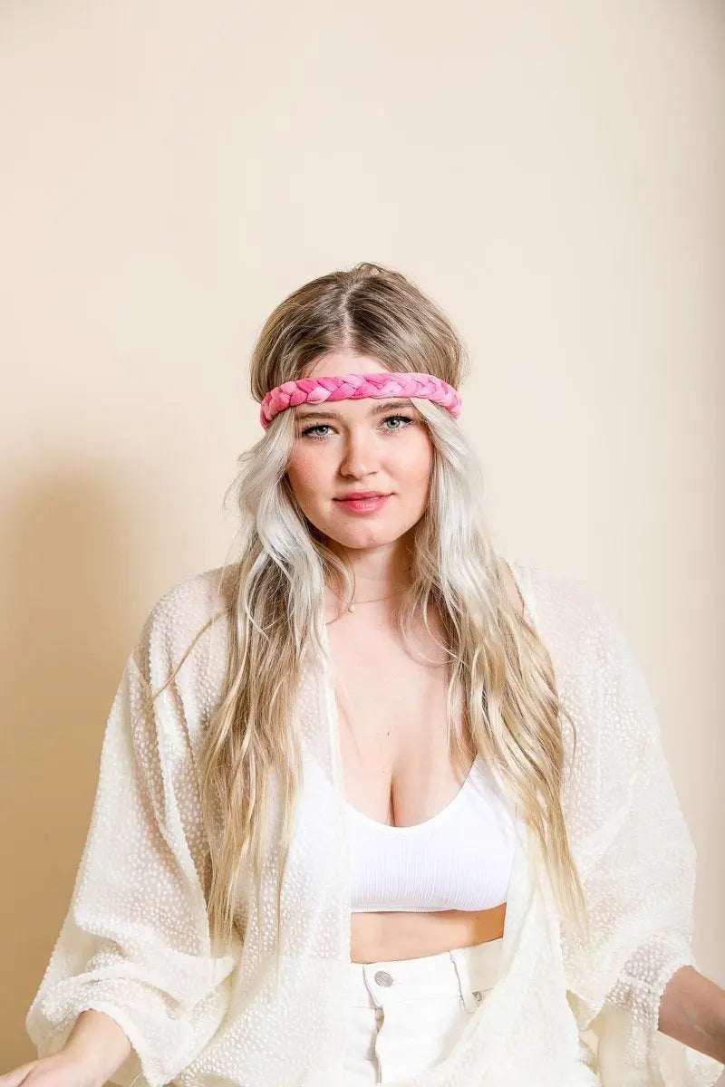 Braided Tie-Dye Headband - Boho Clothing and Accessories - Flyclothing LLC