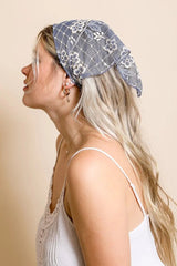 Bohemian Floral Lace Headscarf - Boho Clothing and Accessories - Flyclothing LLC