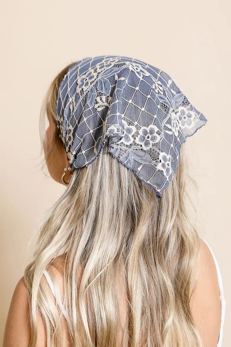 Bohemian Floral Lace Headscarf - Boho Clothing and Accessories - Flyclothing LLC