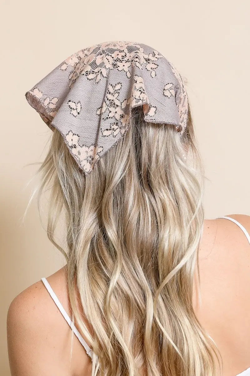 Bohemian Floral Lace Headscarf - Boho Clothing and Accessories - Flyclothing LLC