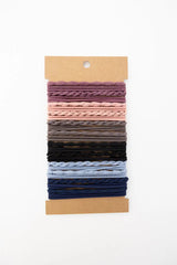 Solid Hues Twisted Stackable Hair Tie Bracelet Set 🥰